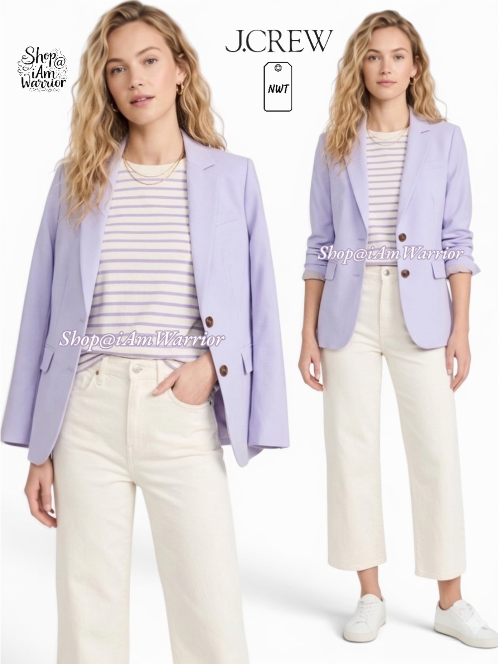 J.Crew NWT light violet super 120s Italian 2 button blazer *shop@iamwarrior